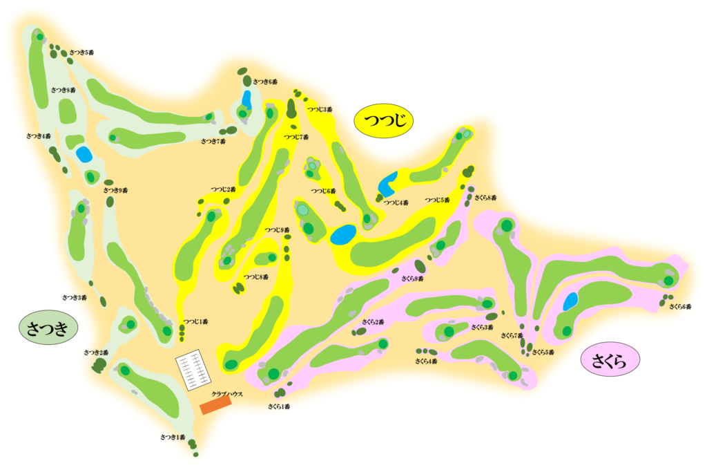 勝浦ゴルフ倶楽部コースレイアウト